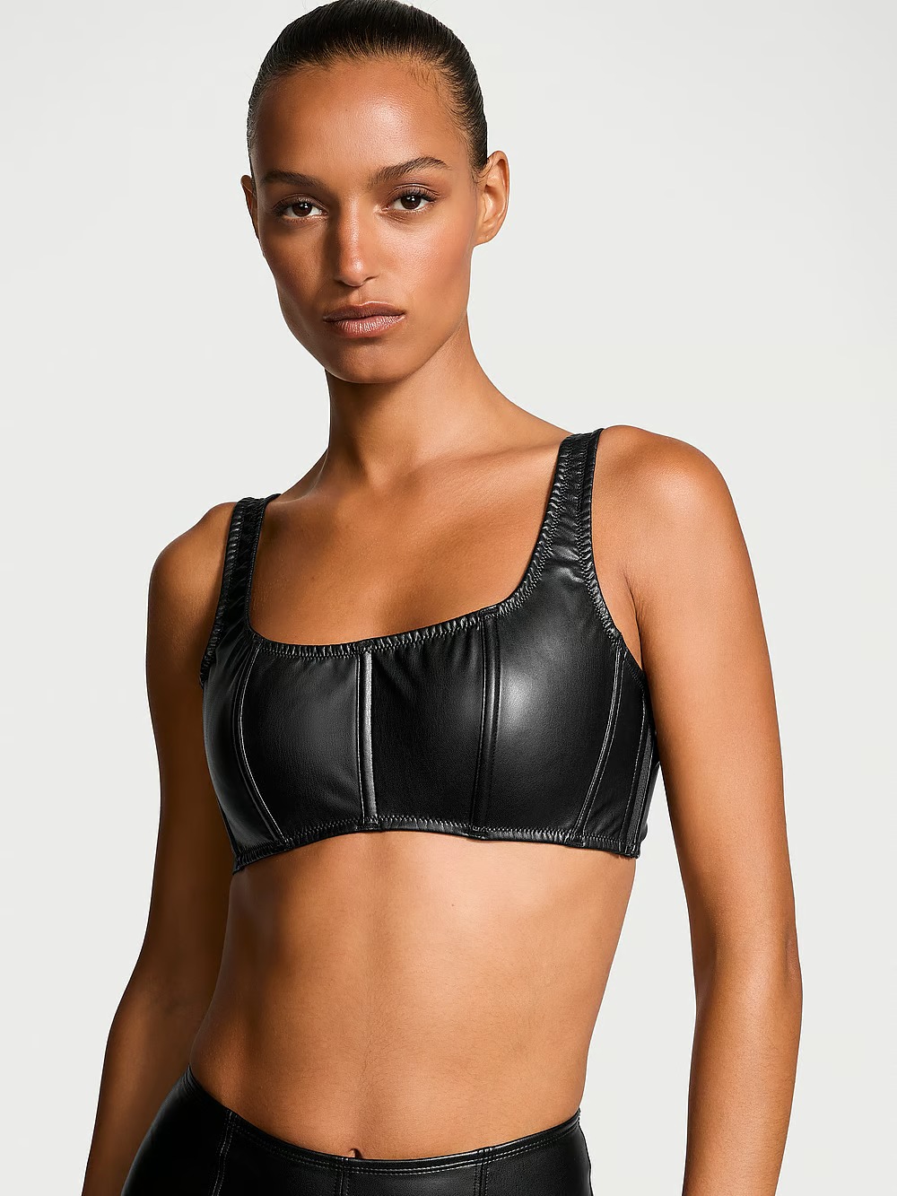Шикарний корсет-бюст Victoria's Secret з екошкіри 1159832987 — фото 1