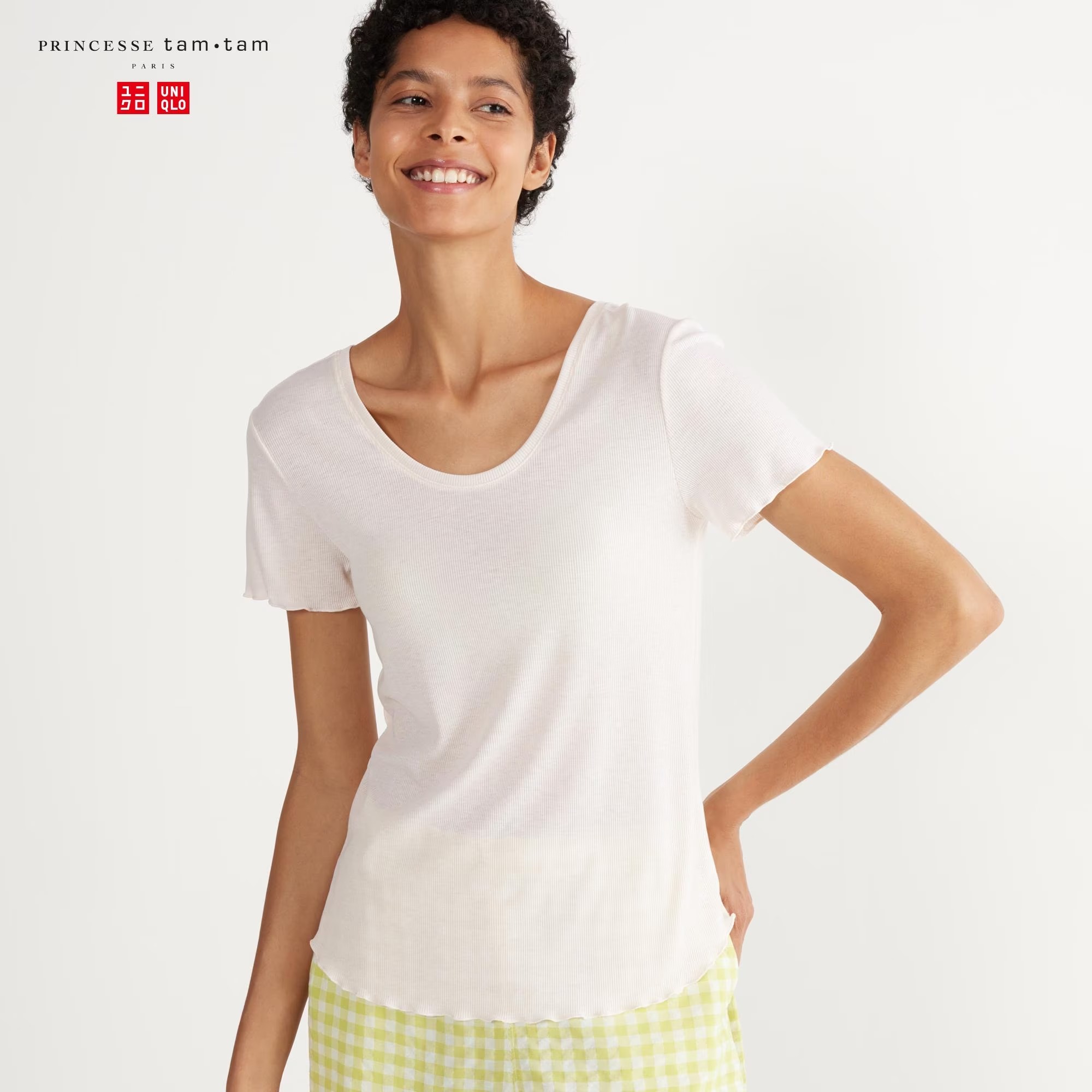 Футболка UNIQLO в рубчик 1159811315 — фото 1