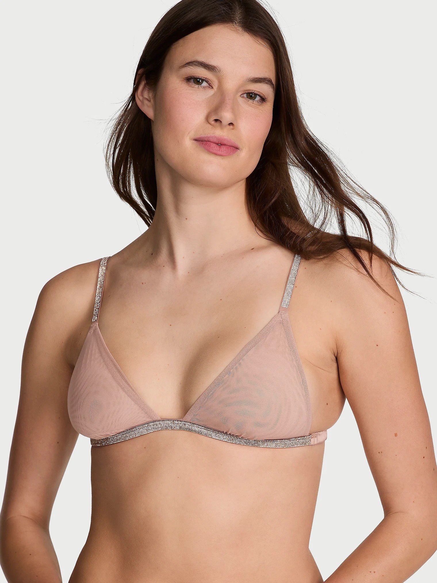 Сітчастий бралетт триангл Victoria's Secret зі стразами 1159840090 — фото 1