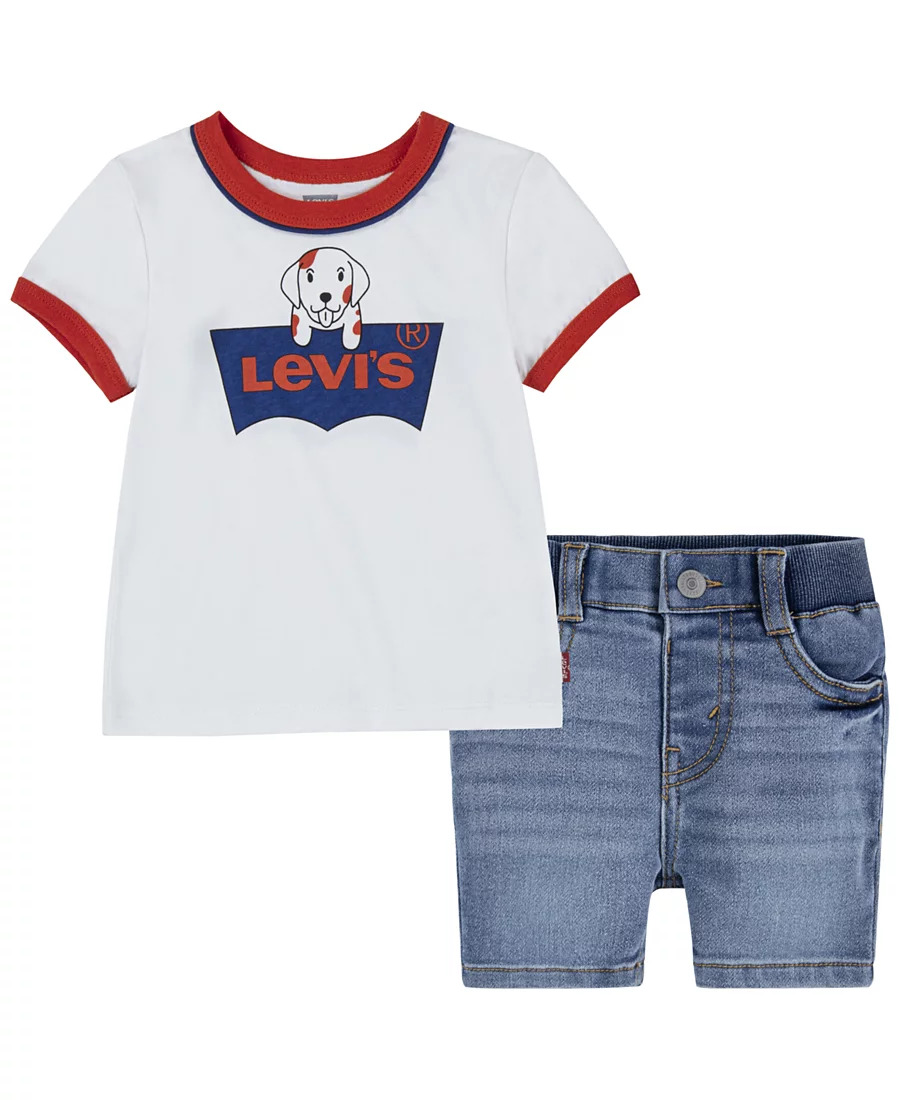 Дитячий комплект Levi's футболка та шорти 1159815121 — фото 1