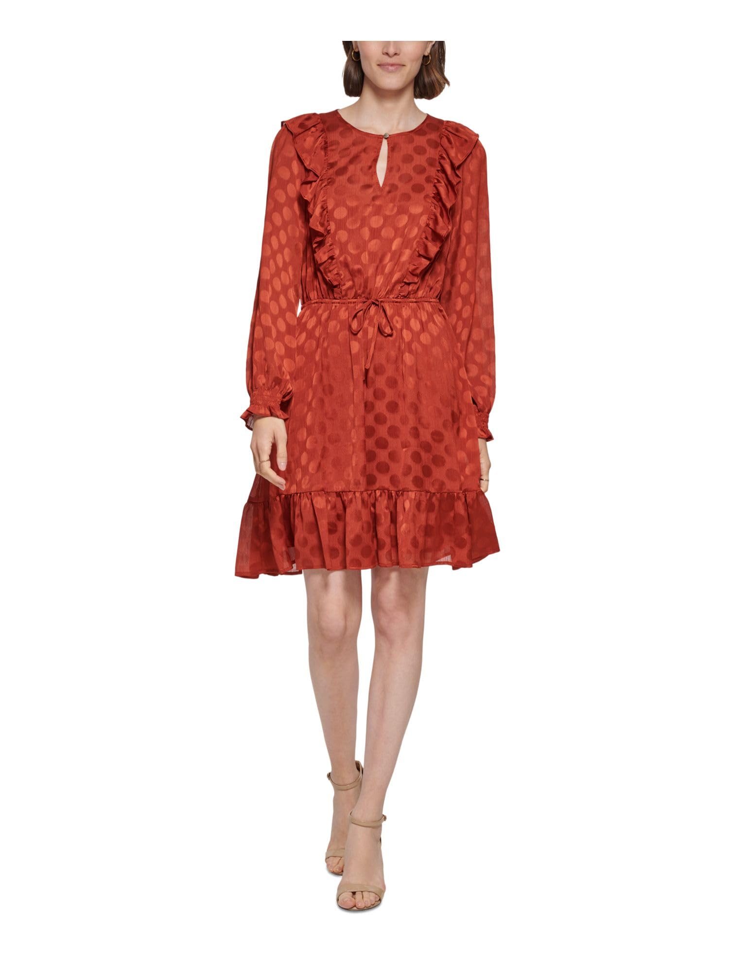 Жіноча шифонова сукня Tommy Hilfiger 1159814807 (Коричневий 8(M)) — фото 1