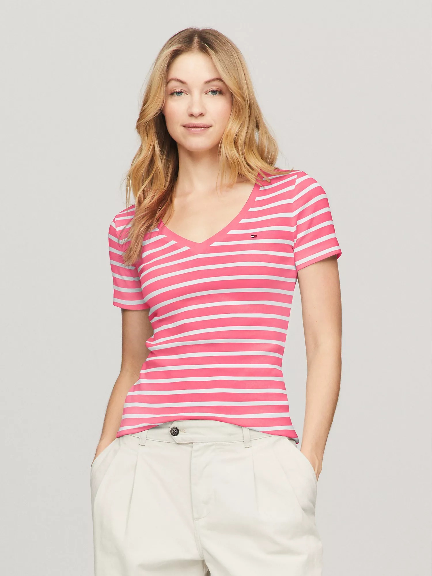 Жіноча футболка Tommy Hilfiger у смужку 1159814158 — фото 1