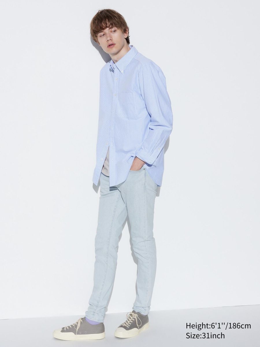 Чоловічі джинси UNIQLO 1159814779 (Блакитний 38W 34L) — фото 1