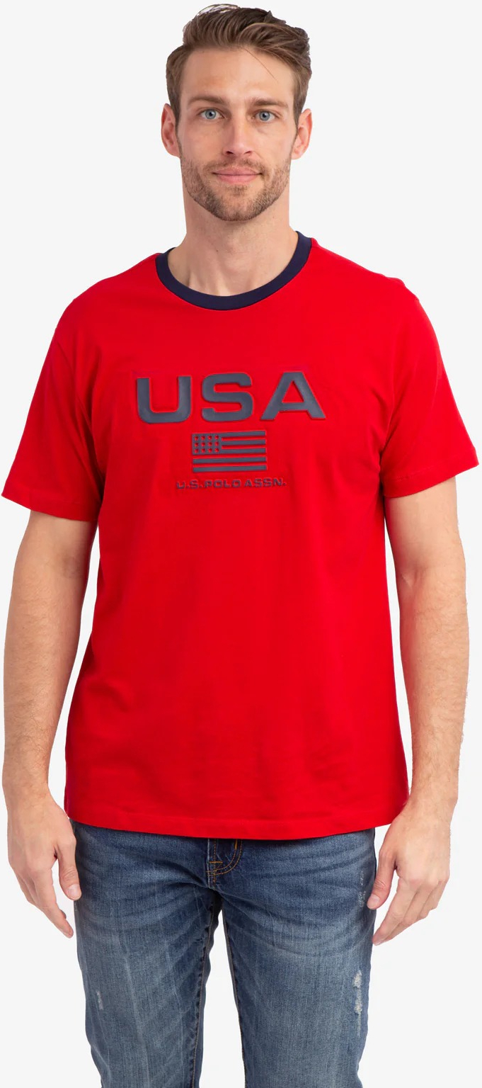 Футболки U.S. Polo Assn з логотипом 1159815904 (червоний XXL) — фото 2