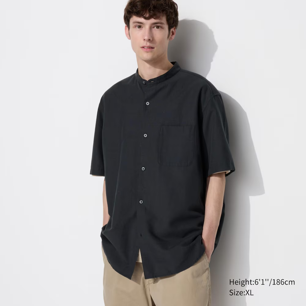 Сорочка з коротким рукавом UNIQLO із льону 1159816610 — фото 1