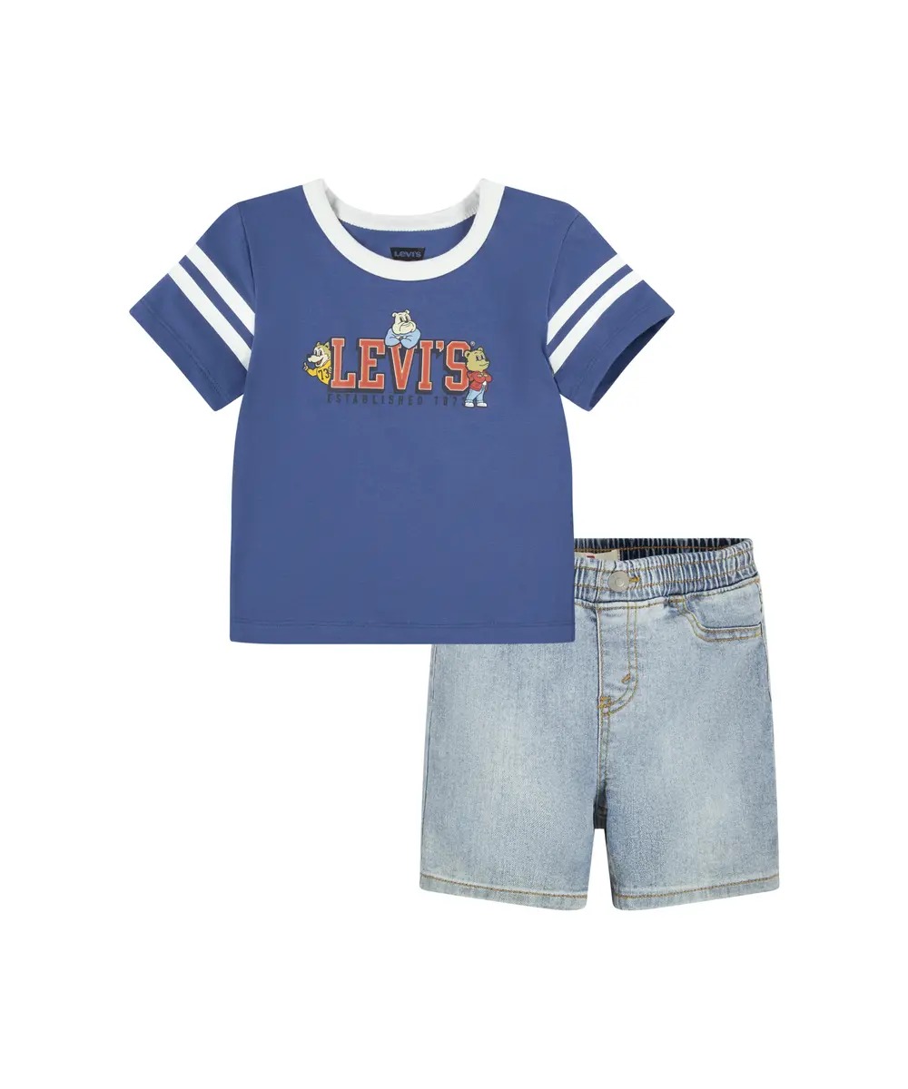 Дитячий комплект Levi's футболка та шорти 1159815365 — фото 1