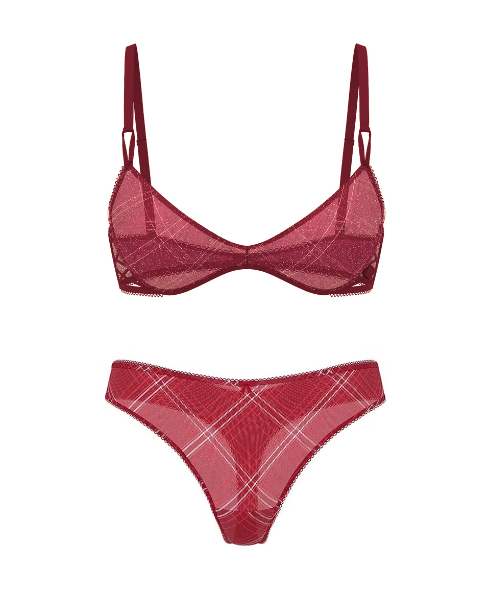 Комплект білизни Victoria's Secret погруддя Push-Up та трусики тонг 1159857126 — фото 1