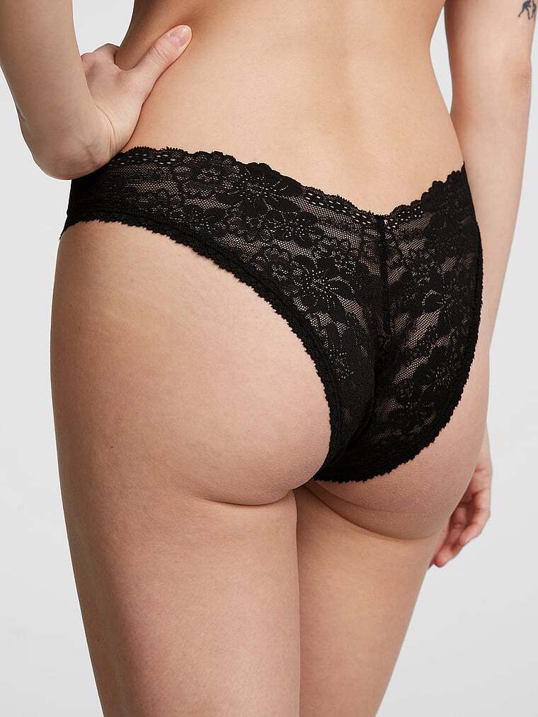 Жіночі мереживні трусики бразиліана Victoria's Secret Pink 1159804649 — фото 3