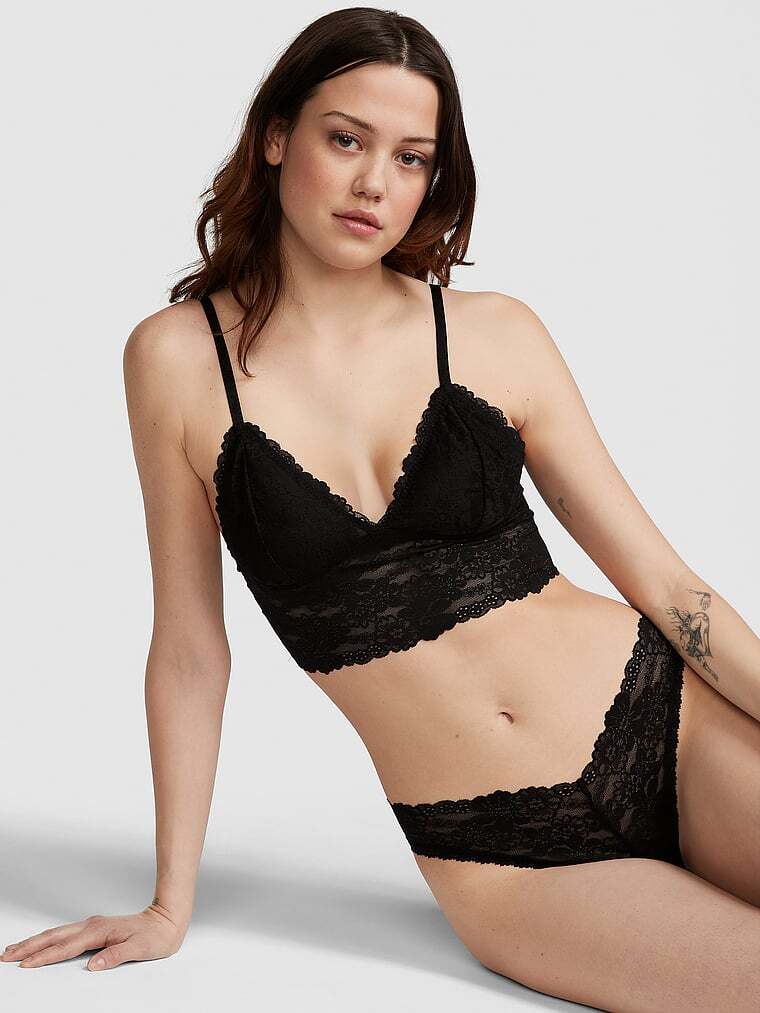 Жіночі мереживні трусики бразиліана Victoria's Secret Pink 1159804649 — фото 4