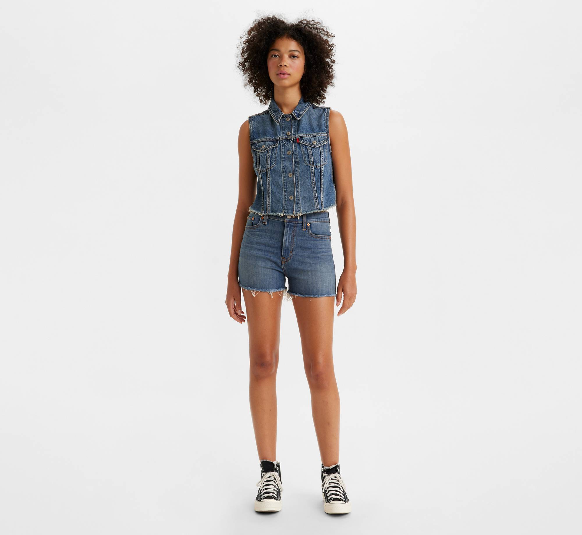 Жіночі джинсові шорти Levi's з необробленим краєм 1159817653 — фото 1