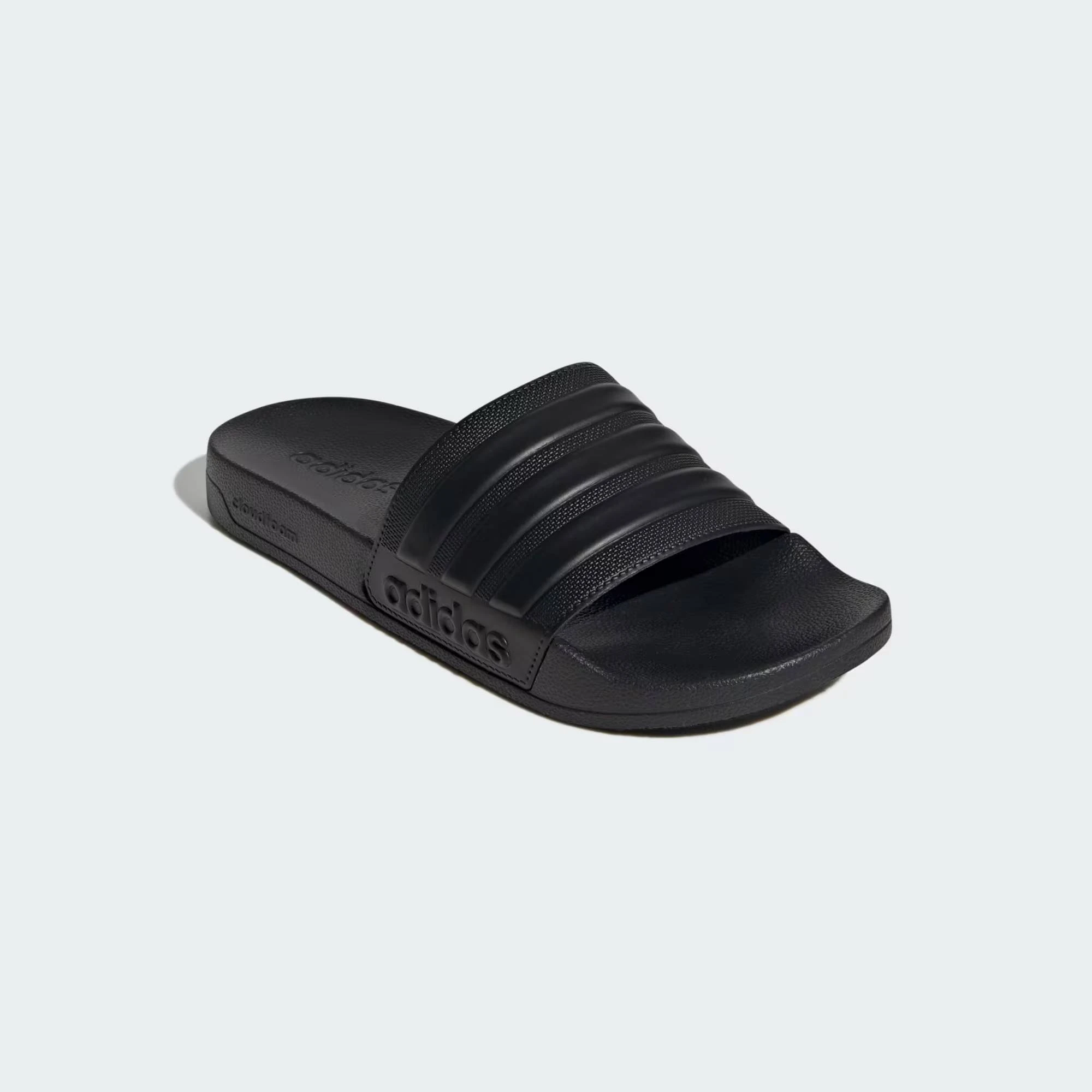 Легкі шльопанці Adilette Shower від Adidas з фірмовими смужками 46 2/3 (12 US) 29,5 см Чорний 1159819886 — фото 1