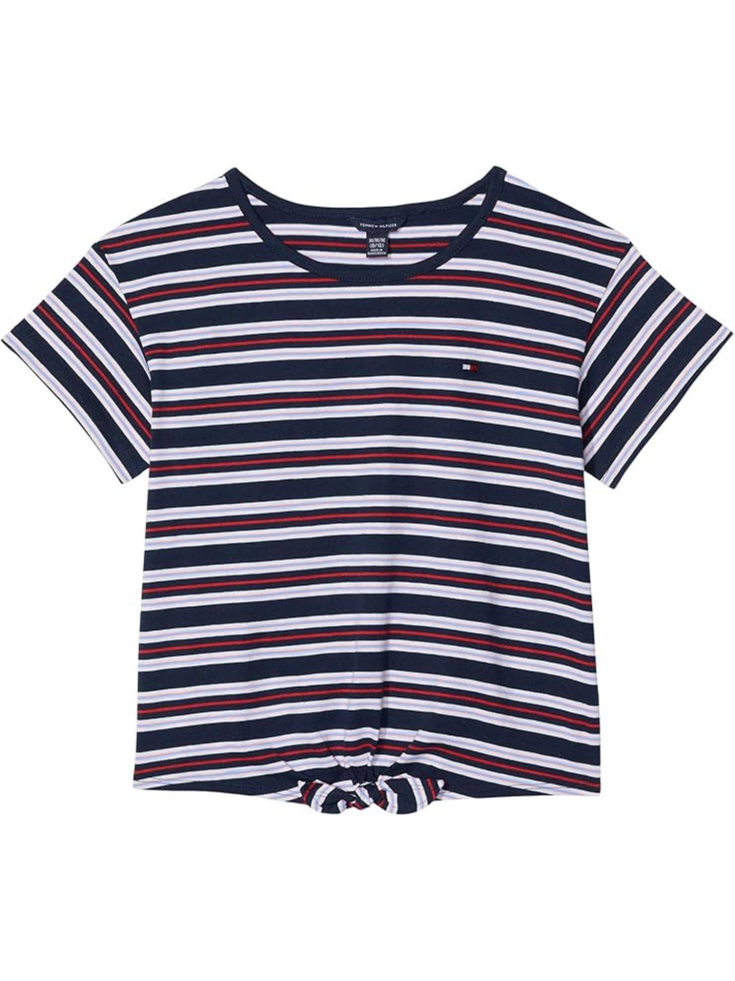 Дитяча футболка Tommy Hilfiger у смужку з вузлом 1159820632 — фото 1