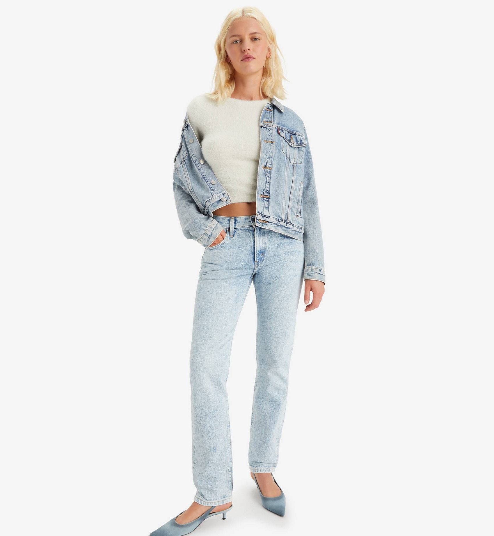 Жіночі прямі джинси Levi's Middy Straight 1159818816 (Блакитний W25 L29) — фото 1