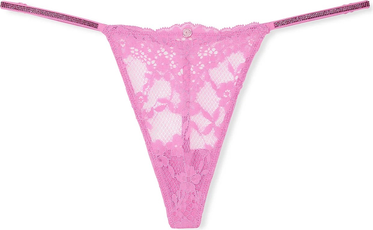 Мереживні трусики стрінги зі стразами Victoria's Secret 1159831375 — фото 5