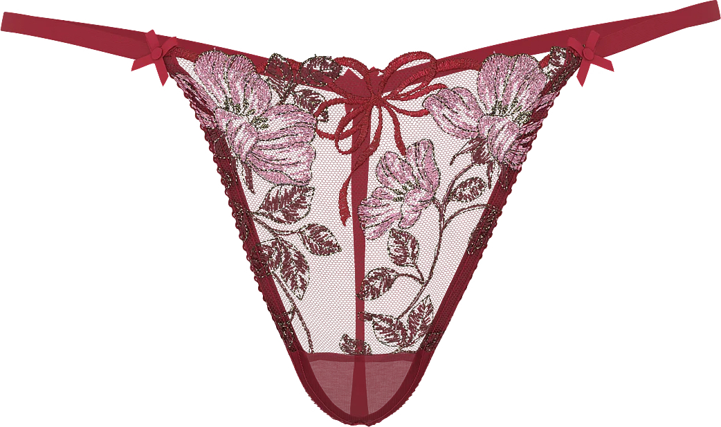 Жіночі трусики стрінги Victoria's Secret з вишивкою 1159855887 — фото 5