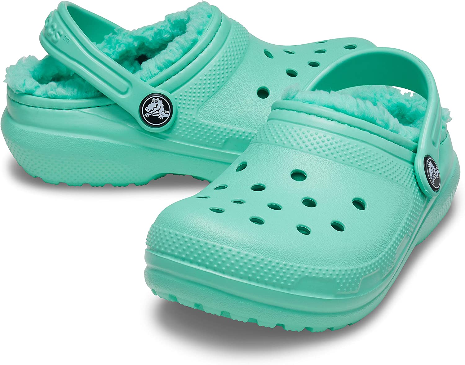 Теплі дитячі клоги Crocs сабо з хутром оригінал — фото 1