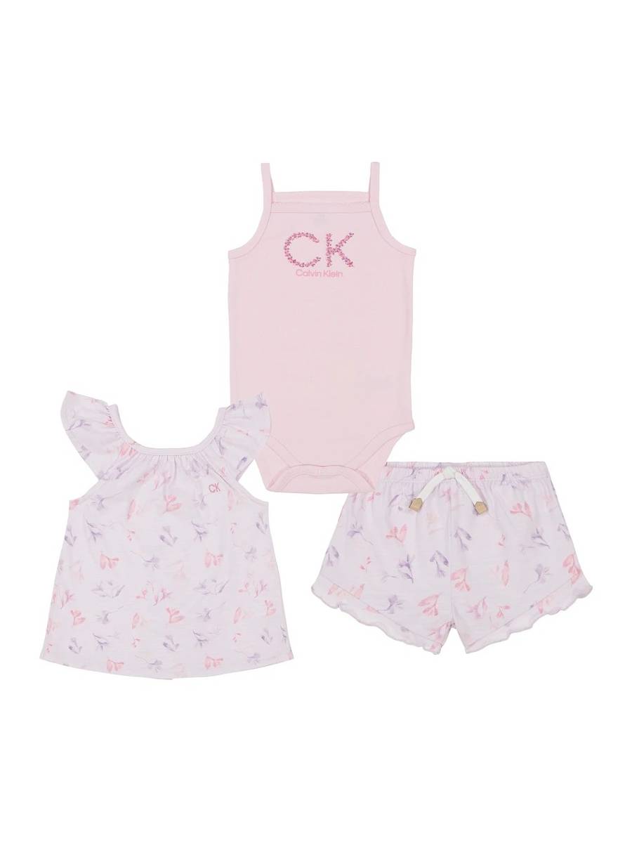 Дитячий комплект Calvin Klein майка, боді та шорти 1159823910 — фото 1