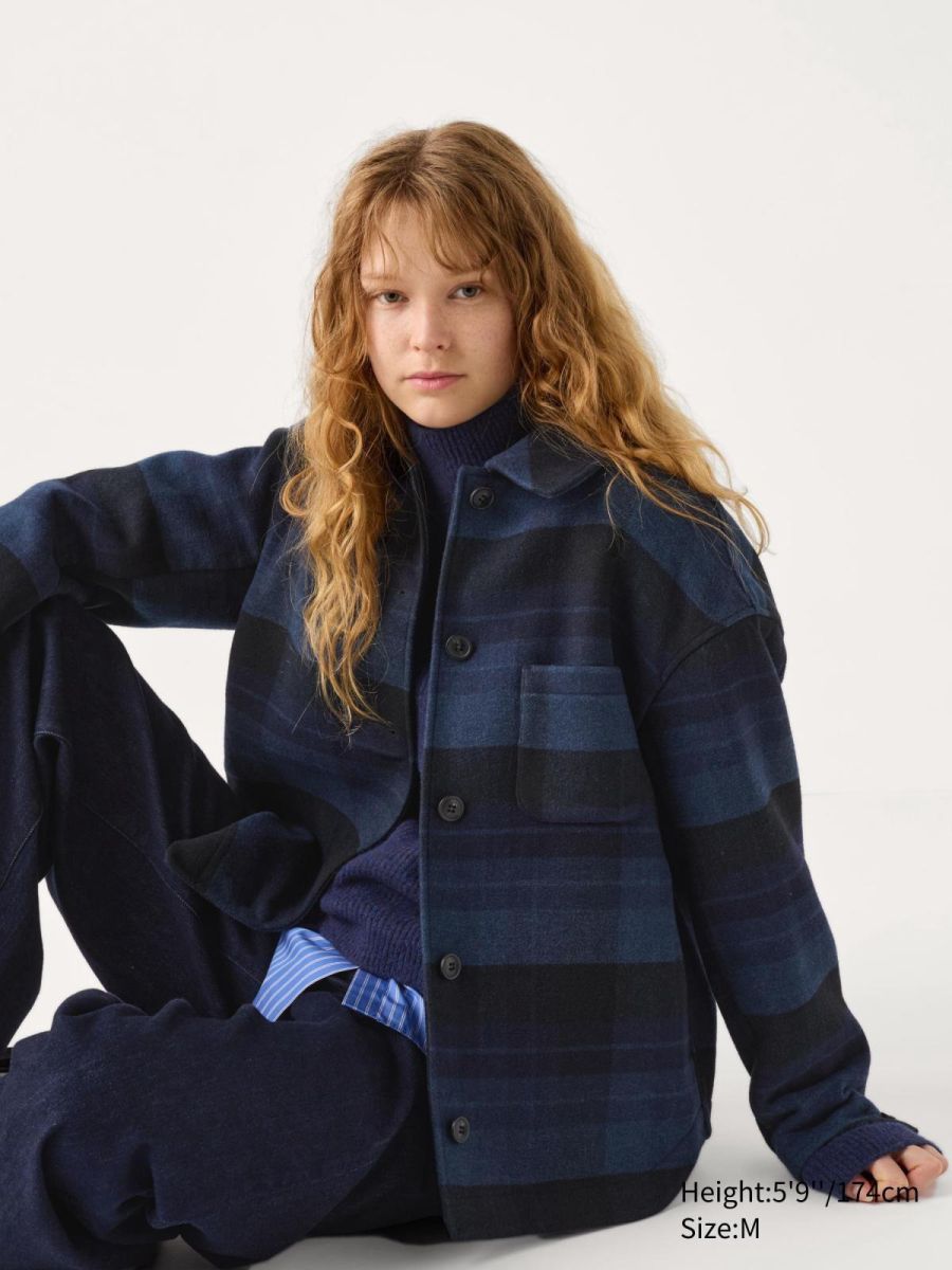 Тепла куртка-сорочка UNIQLO на ґудзиках 1159825119 — фото 1