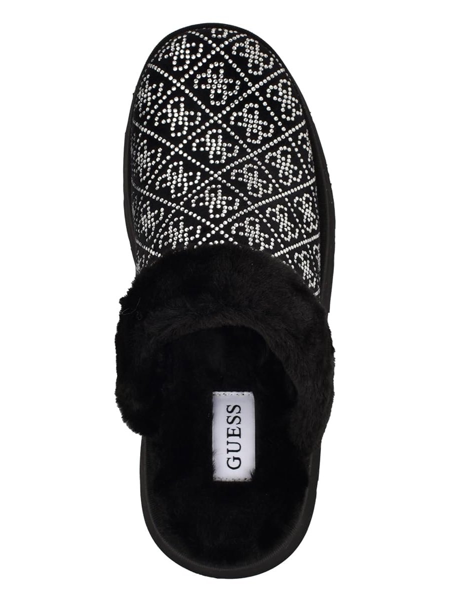 Жіночі клоги на хутрі Guess з обробкою стразами 38,5 — фото 5