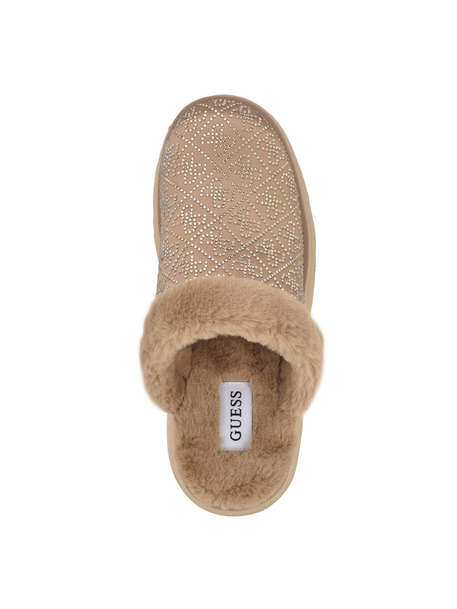 Жіночі клоги на хутрі Guess з обробкою стразами 39,5 — фото 4
