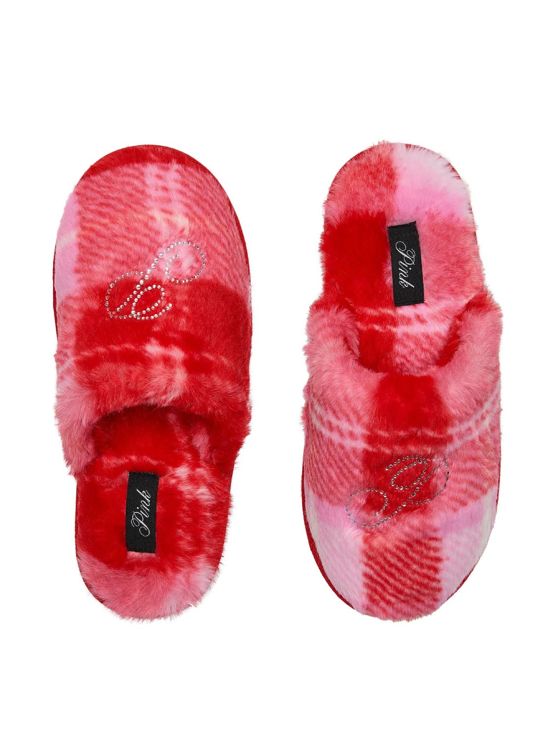 Тапочки зі штучного хутра Victoria's Secret Pink зі стразами 40-41 — фото 1