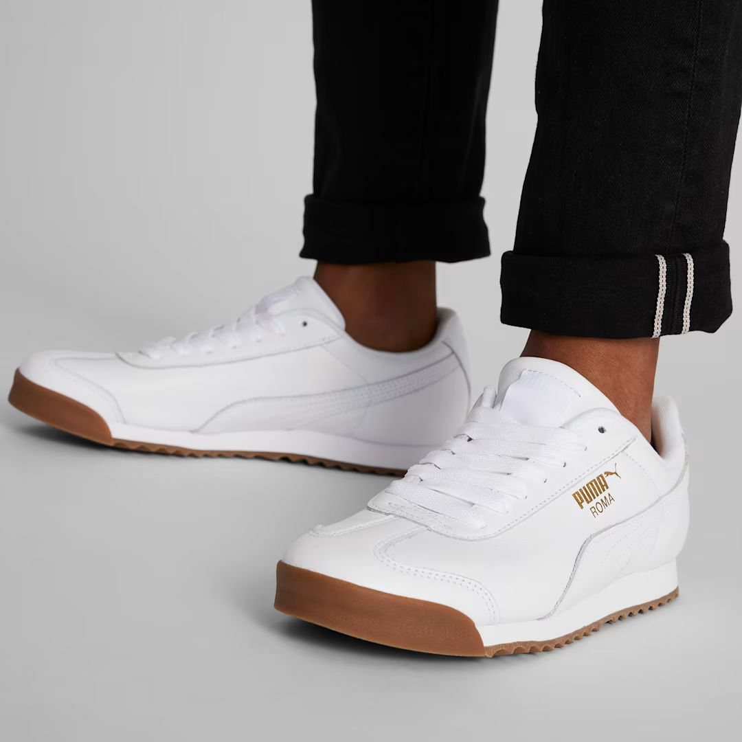Стильні шкіряні кросівки Puma Roma Classic Gum 47 — фото 1