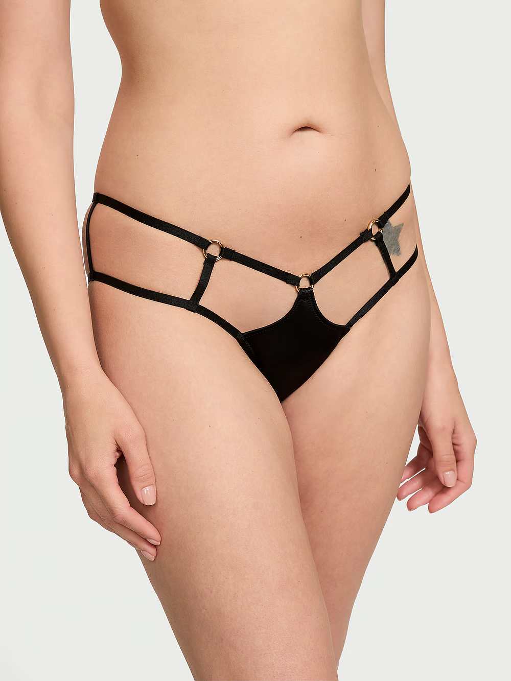 Жіночі гладкі трусики чіки Victoria's Secret 1159829583 (Чорний XL) — фото 1