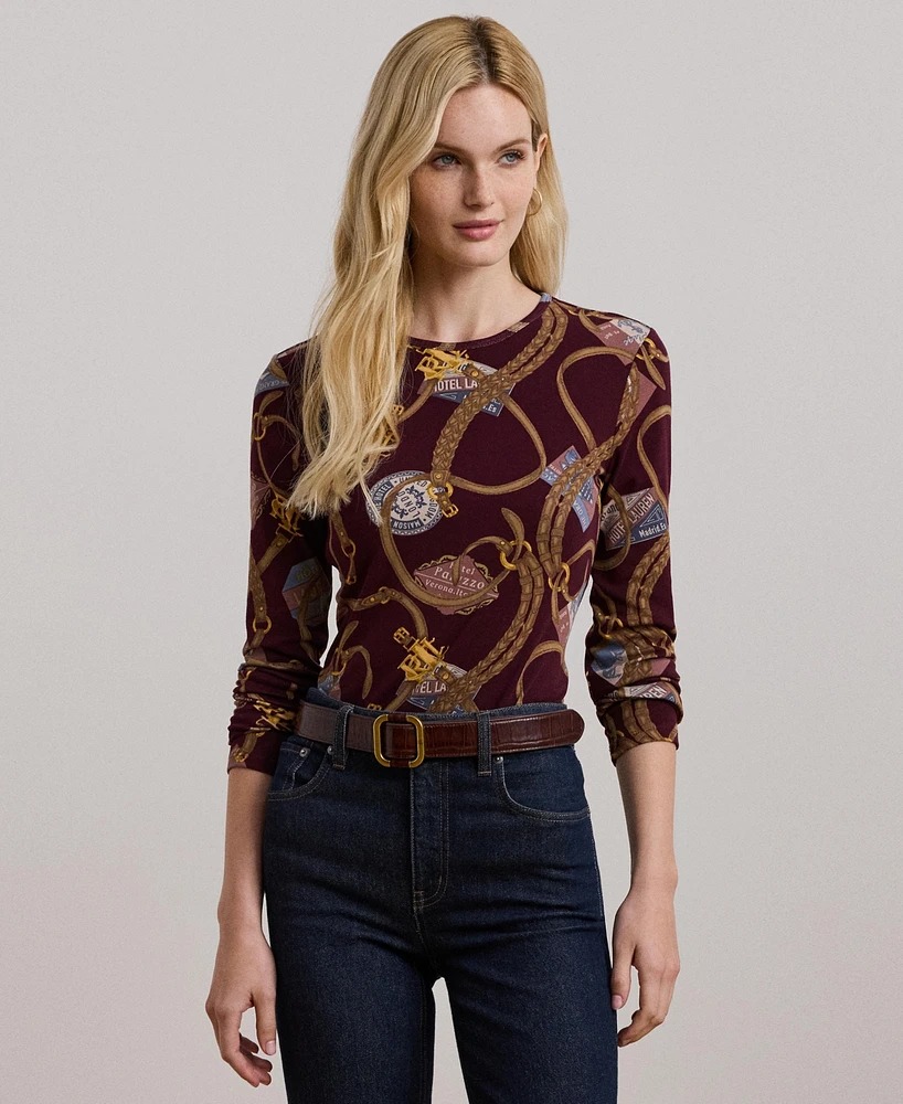 Жіночий лонгслів Ralph Lauren 1159829445 (Бордовий S) — фото 1