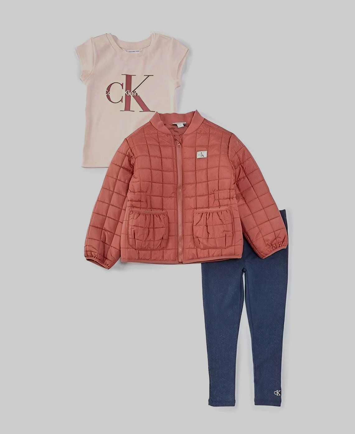 Дитячий комплект Calvin Klein куртка, футболка та легінси 1159839097 — фото 4