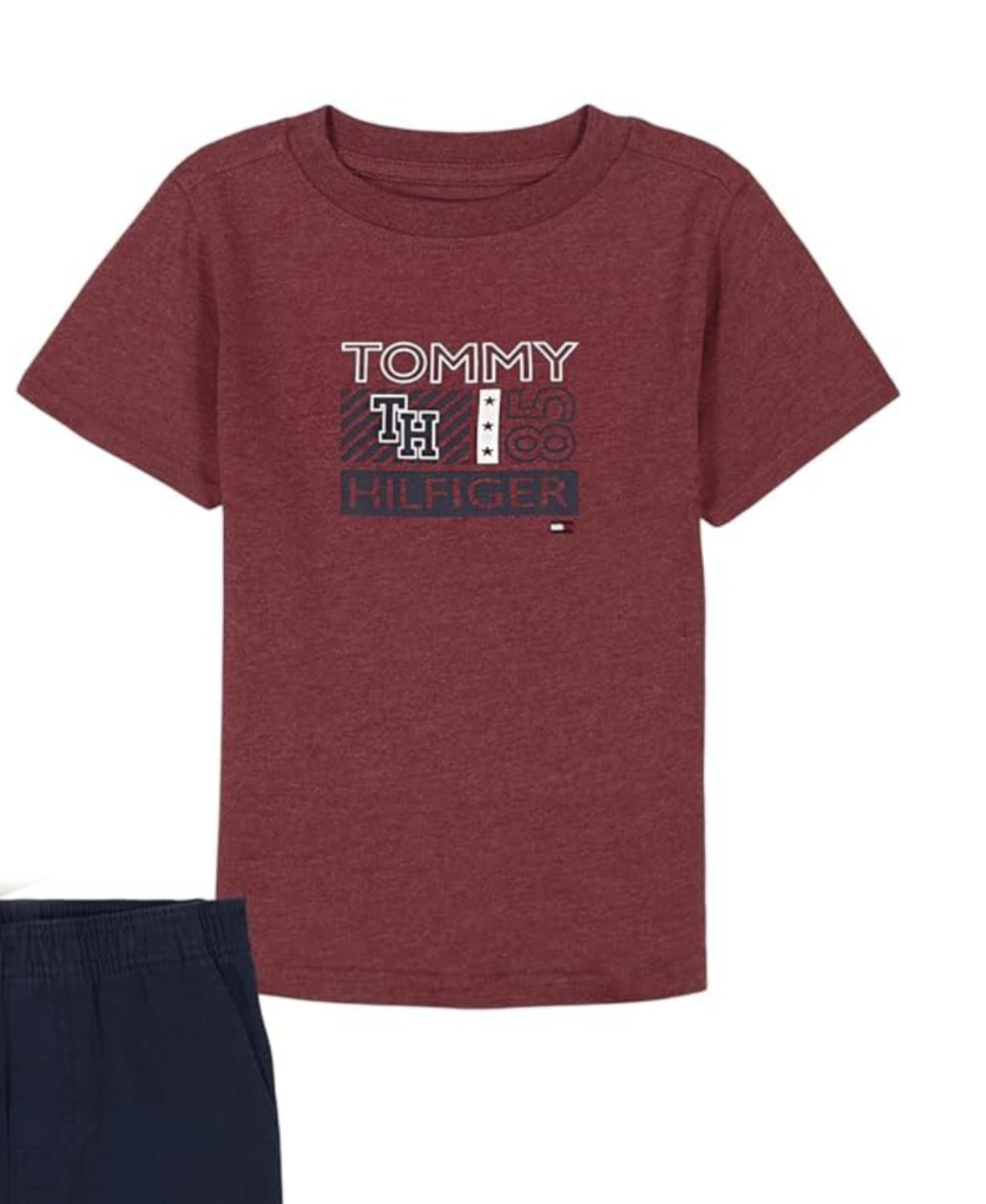 Дитячий комплект Tommy Hilfiger лонгслів, футболка та штани 1159842771 — фото 4