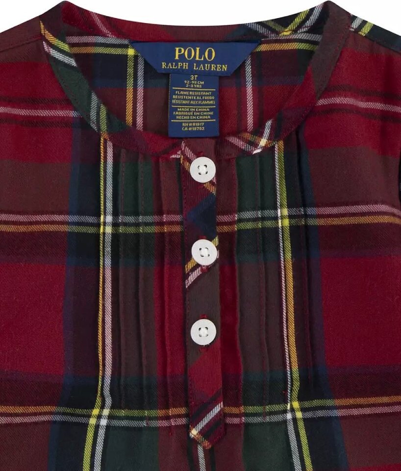 Дитяче плаття для дому Polo Ralph Lauren в клітинку 1159840293 — фото 4