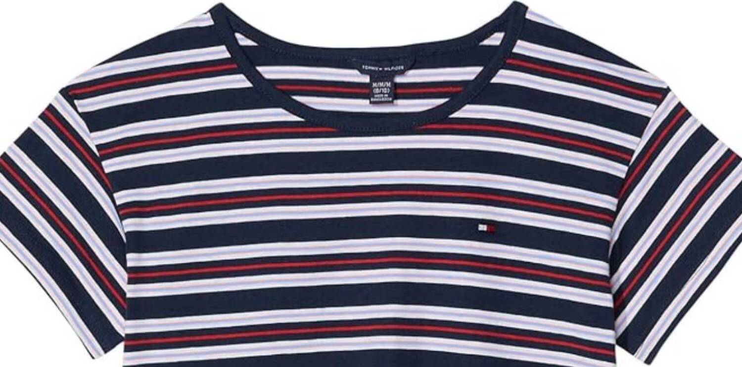 Дитяча футболка Tommy Hilfiger у смужку з вузлом 1159820632 — фото 4