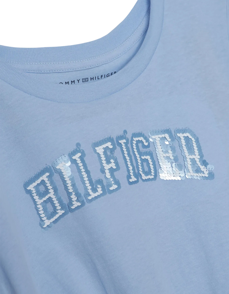 Дитяча футболка Tommy Hilfiger з вузлом та паєтками 1159843012 — фото 5