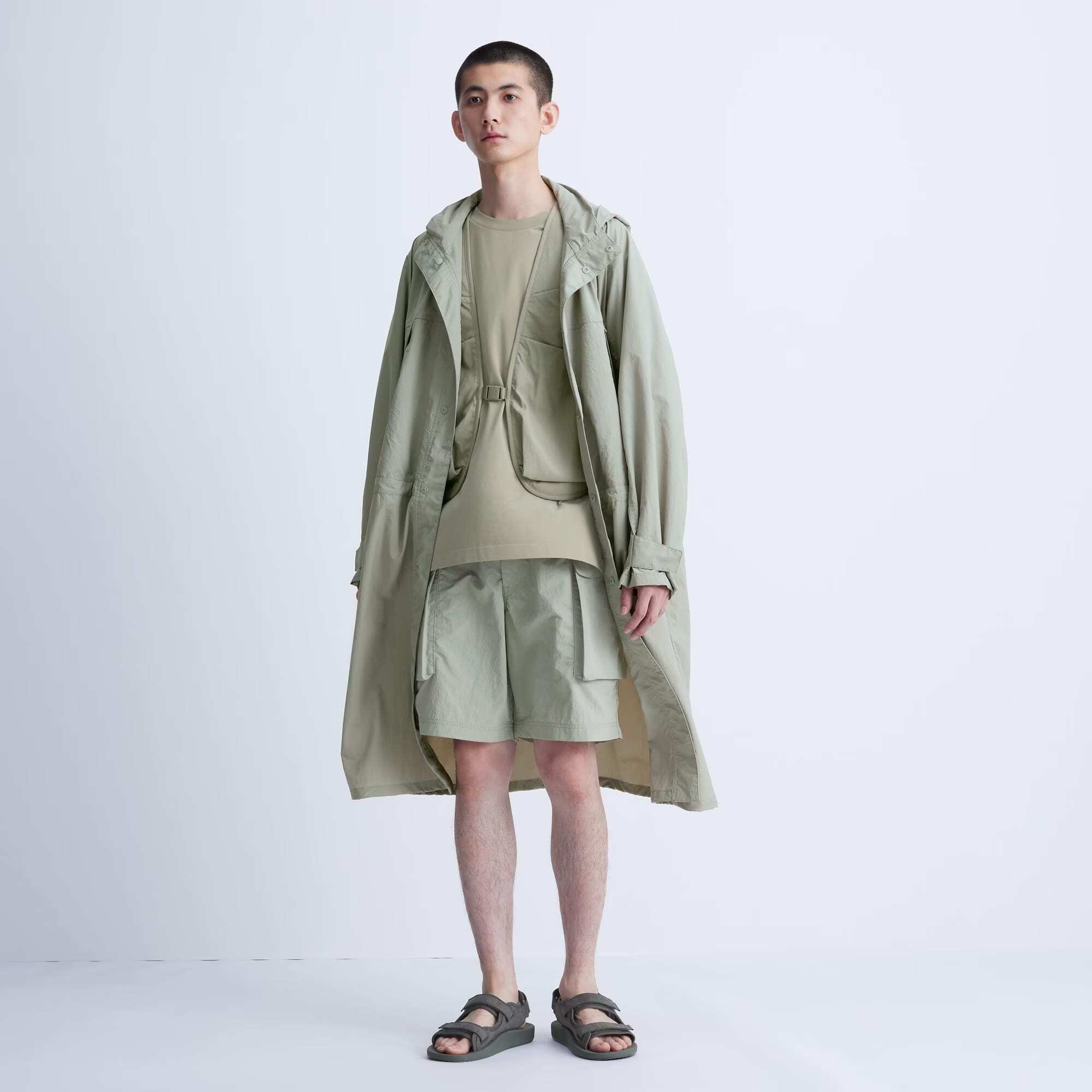 Легке довге пальто з прихованим капюшоном UNIQLO плащ 1159810862 — фото 3