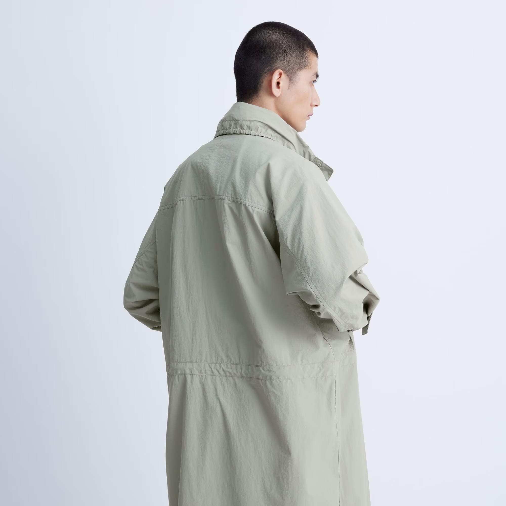 Легке довге пальто з прихованим капюшоном UNIQLO плащ 1159810862 — фото 6