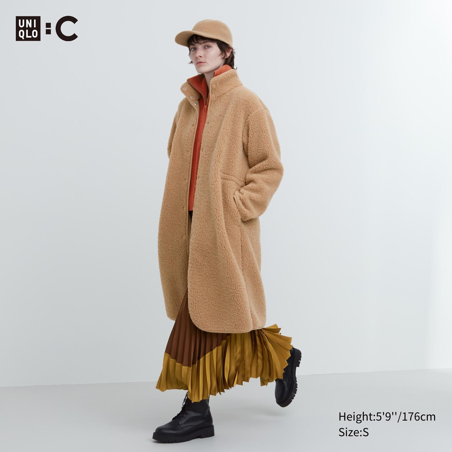 Пальто з екомеху Uniqlo з флісовою підкладкою 1159797455 — фото 4
