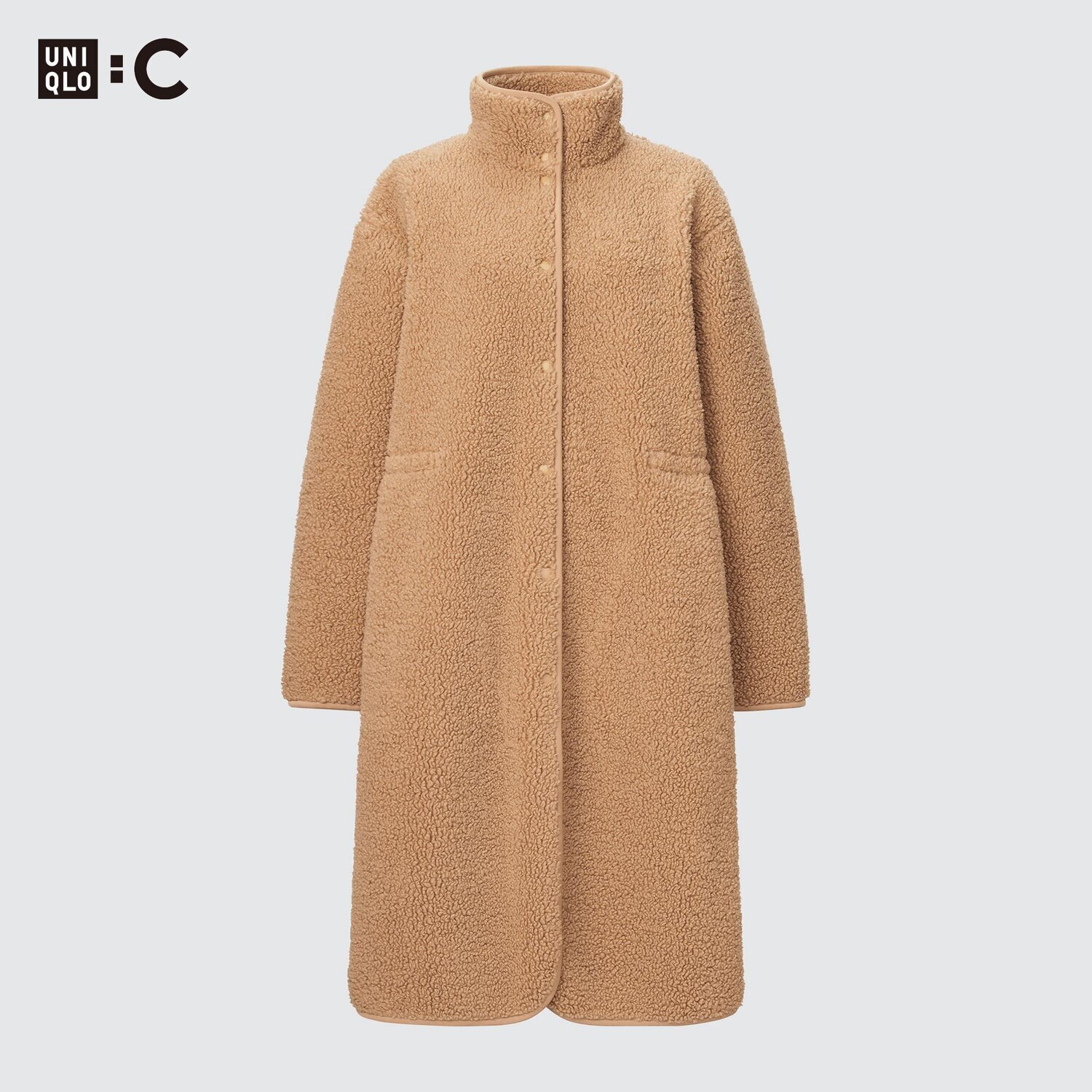 Пальто з екомеху Uniqlo з флісовою підкладкою 1159797455 — фото 7