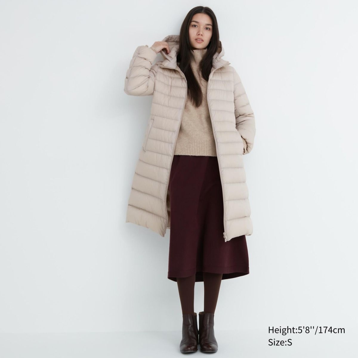 Жіноча ультралегка куртка UNIQLO на пуху довге пальто 1159811853 — фото 4
