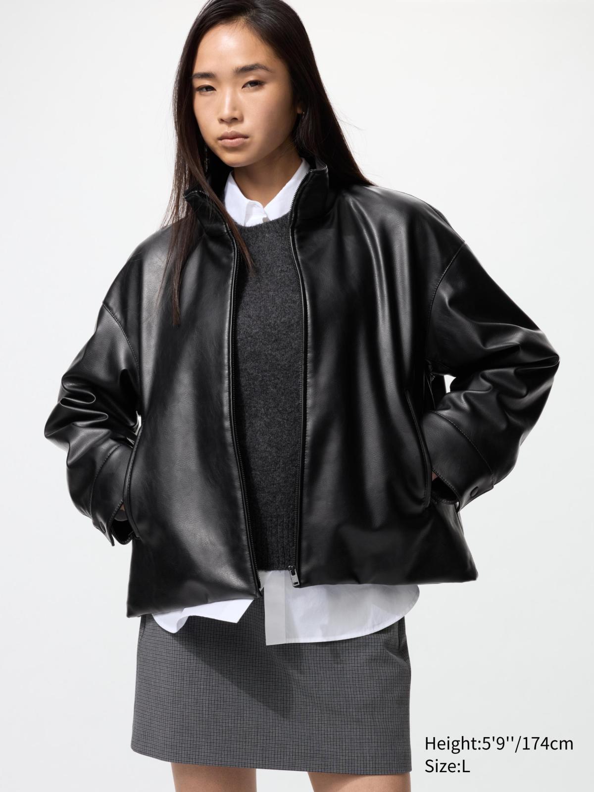Куртка з екошкіри UNIQLO на блискавці 1159850497 — фото 4