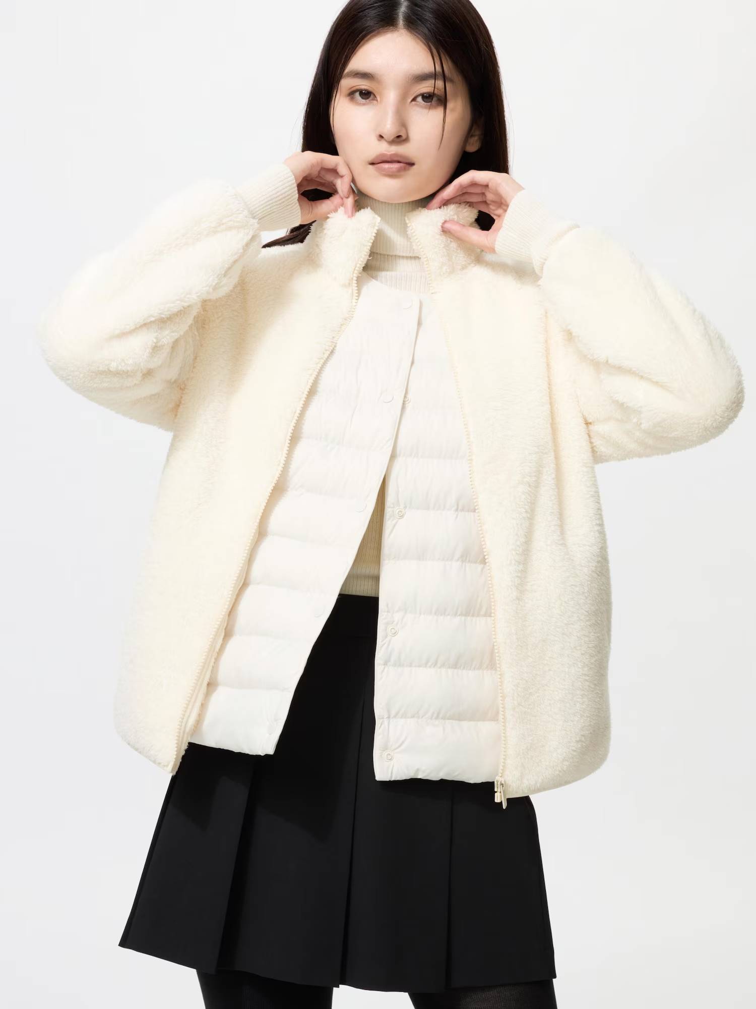 Куртка на блискавці UNIQLO зі штучного хутра 1159858361 — фото 1
