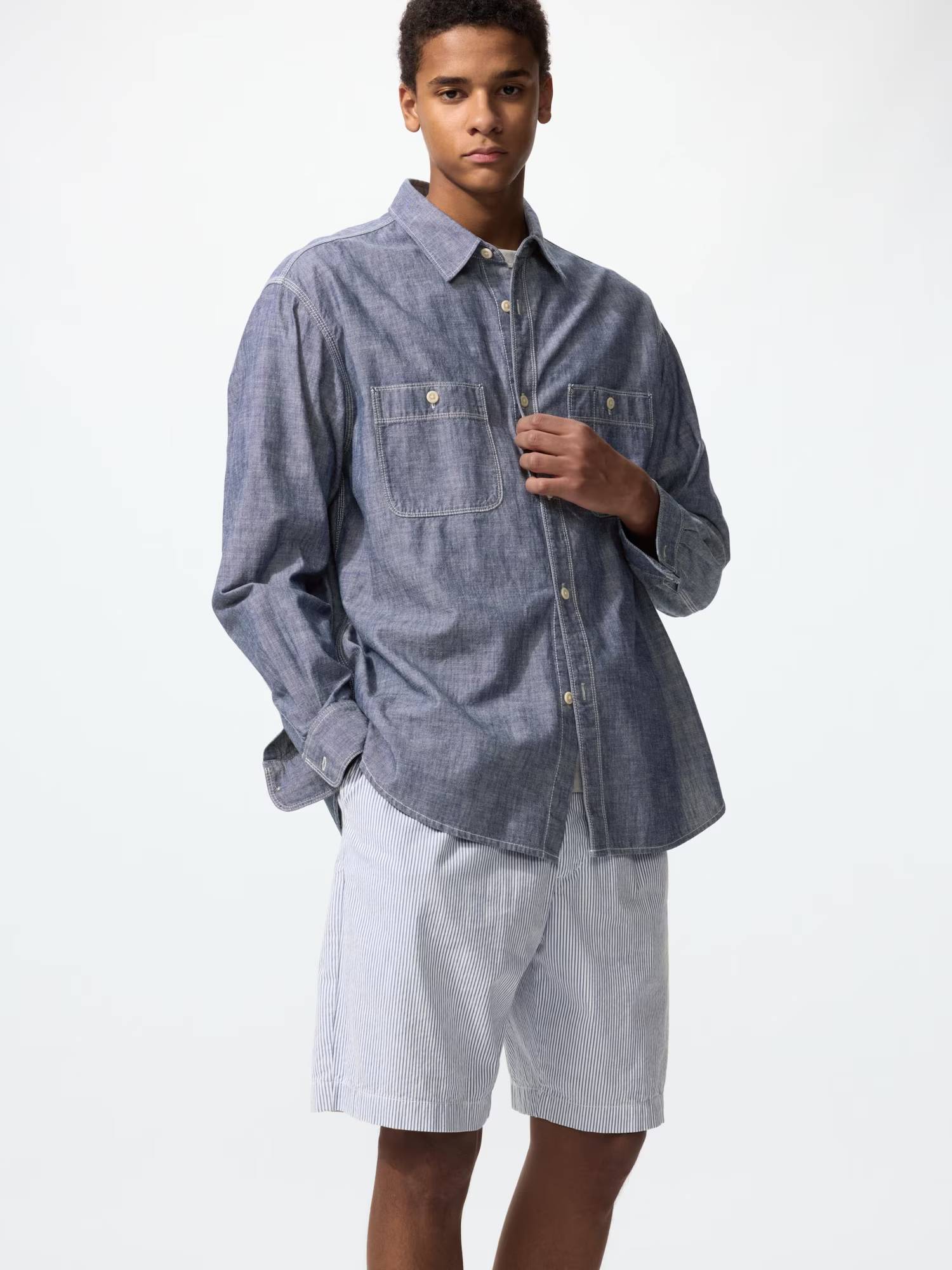 Легкі шорти UNIQLO DRY Stretch в смужку 1159854616 — фото 5