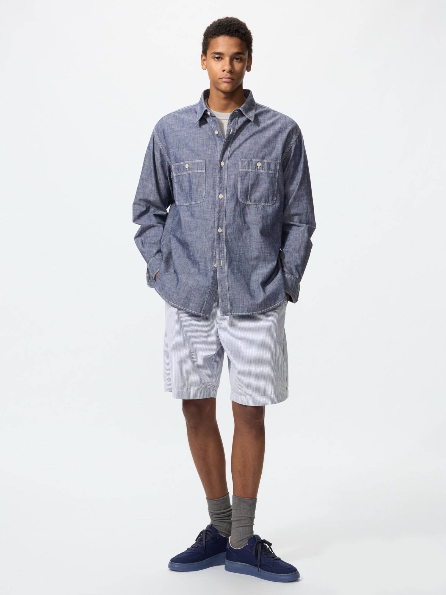 Легкі шорти UNIQLO DRY Stretch в смужку 1159854616 — фото 6