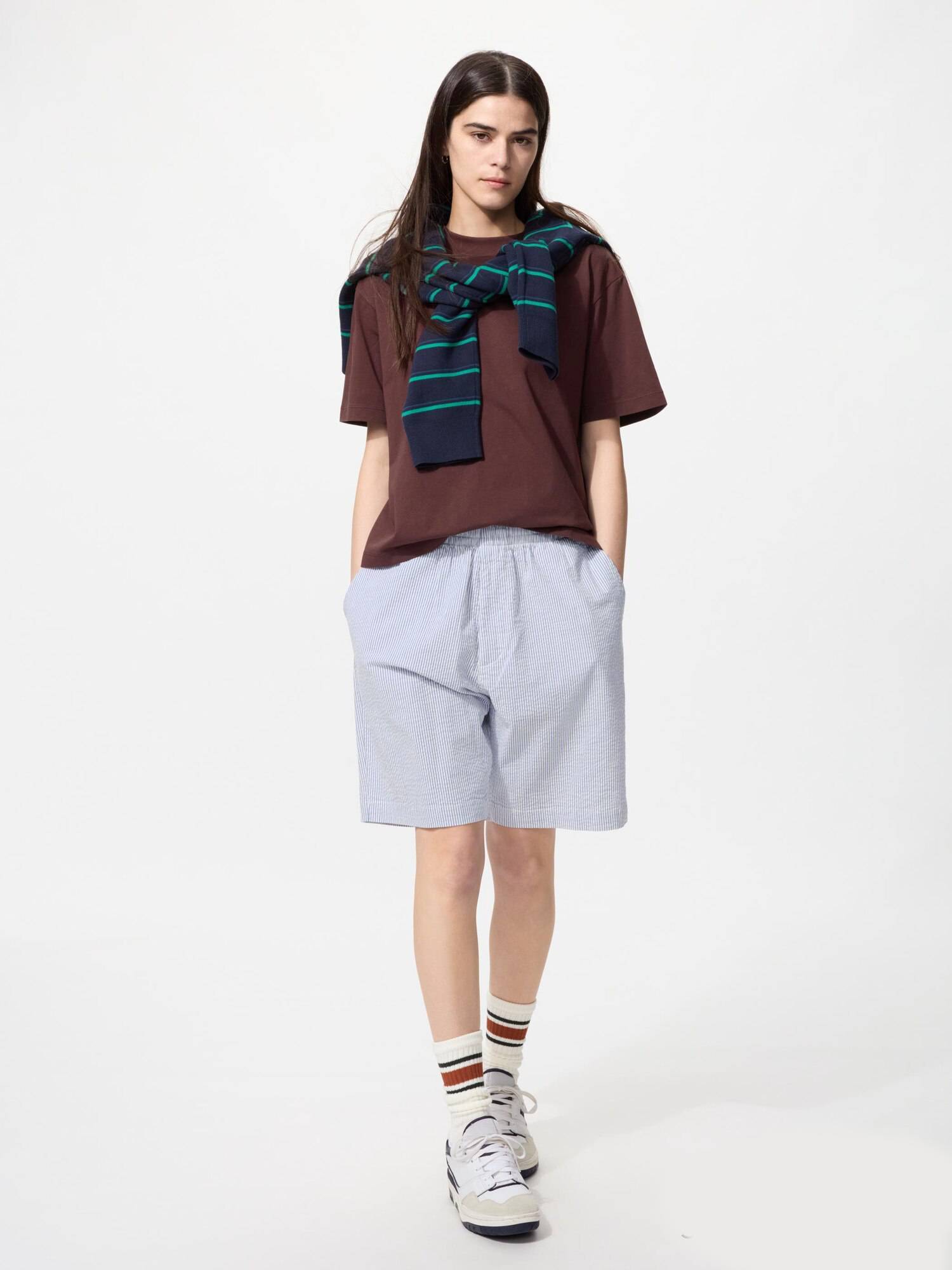 Легкі шорти UNIQLO DRY Stretch в смужку 1159854616 — фото 7