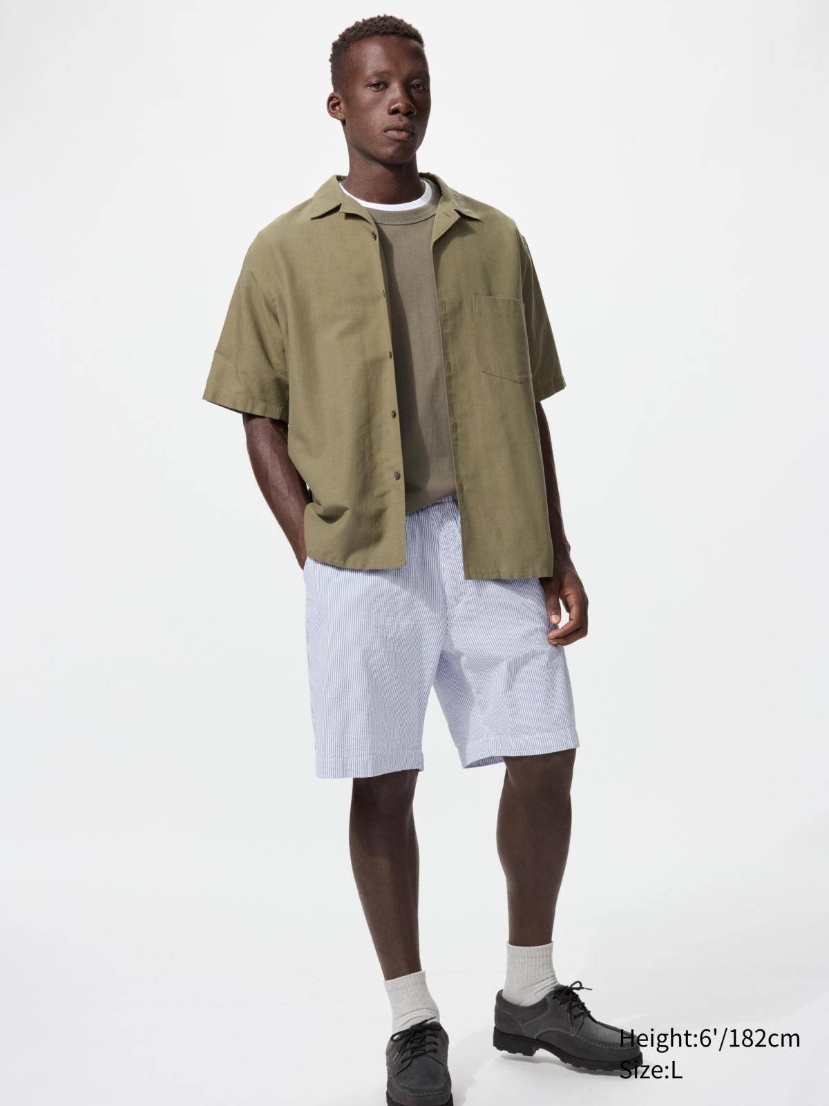 Легкі шорти UNIQLO DRY Stretch в смужку 1159854616 — фото 4