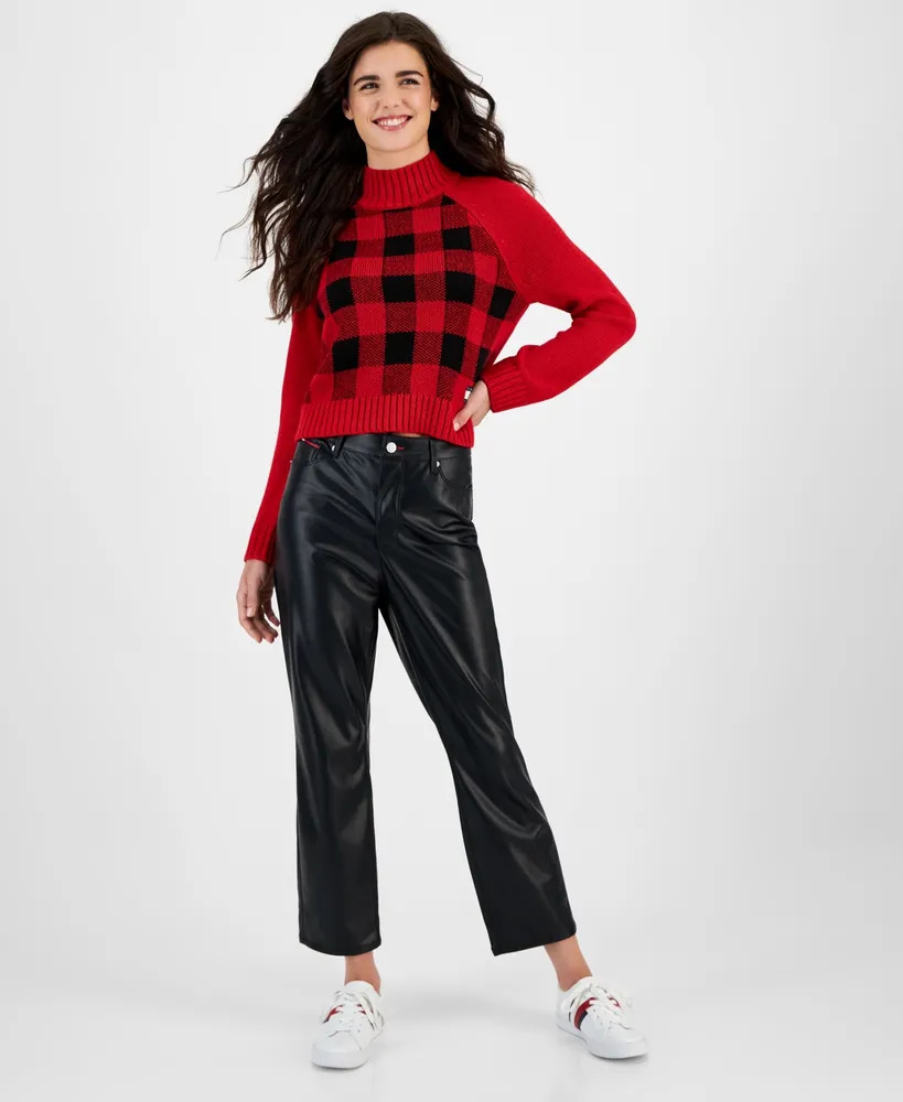 Жіночі штани Tommy Hilfiger з екошкіри 1159808234 — фото 1