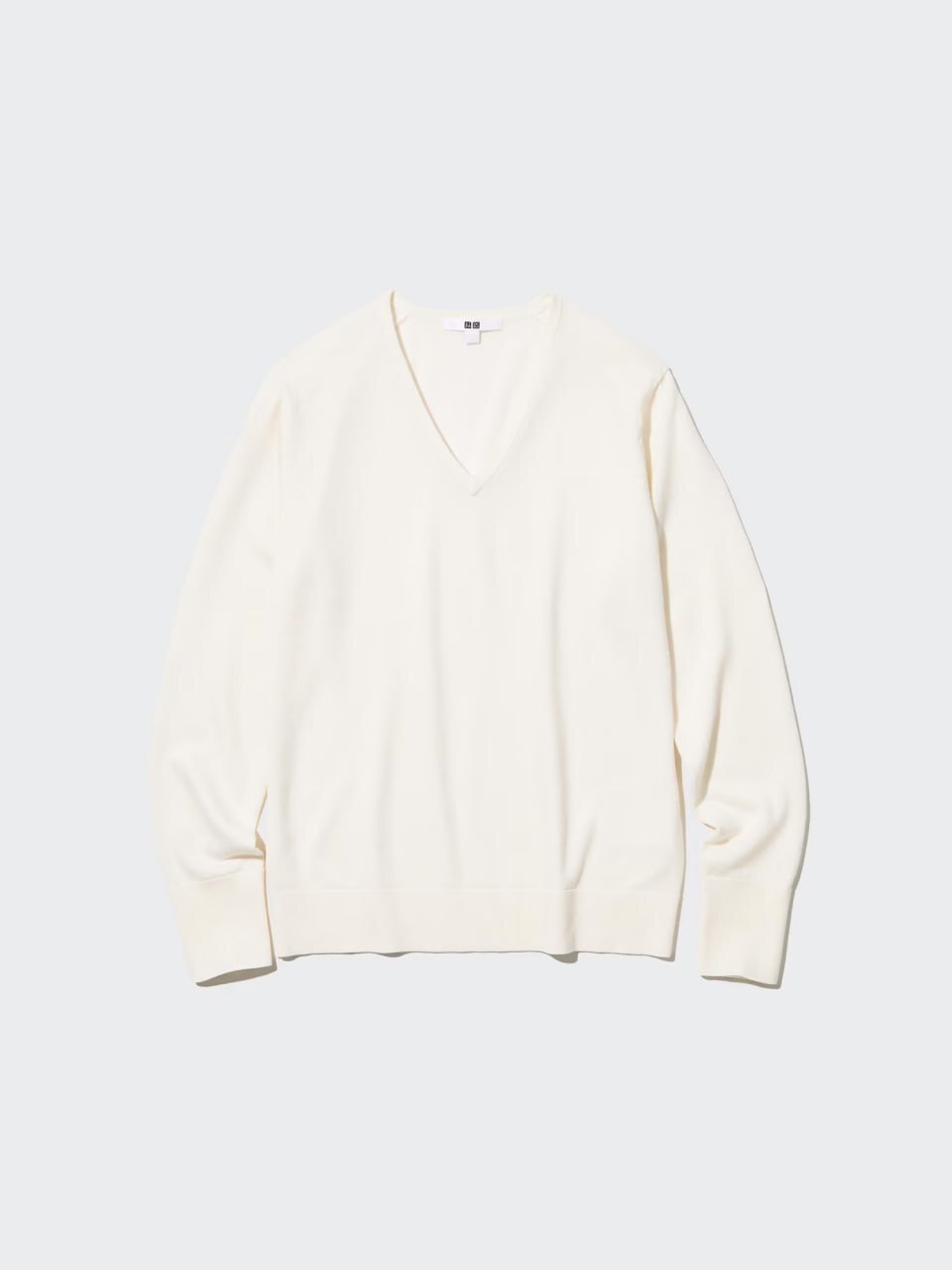 Светр з мериносової вовни UNIQLO з V-подібним вирізом 1159818825 — фото 4