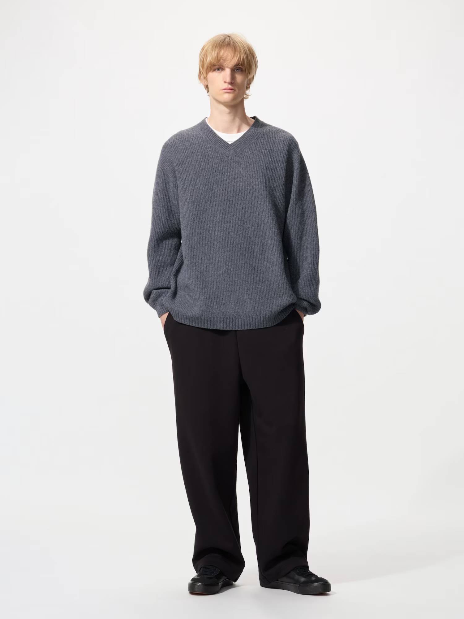 Текстурний 3D-в'язаний светр UNIQLO із безшовної пряжі Soufflé 1159856179 — фото 5