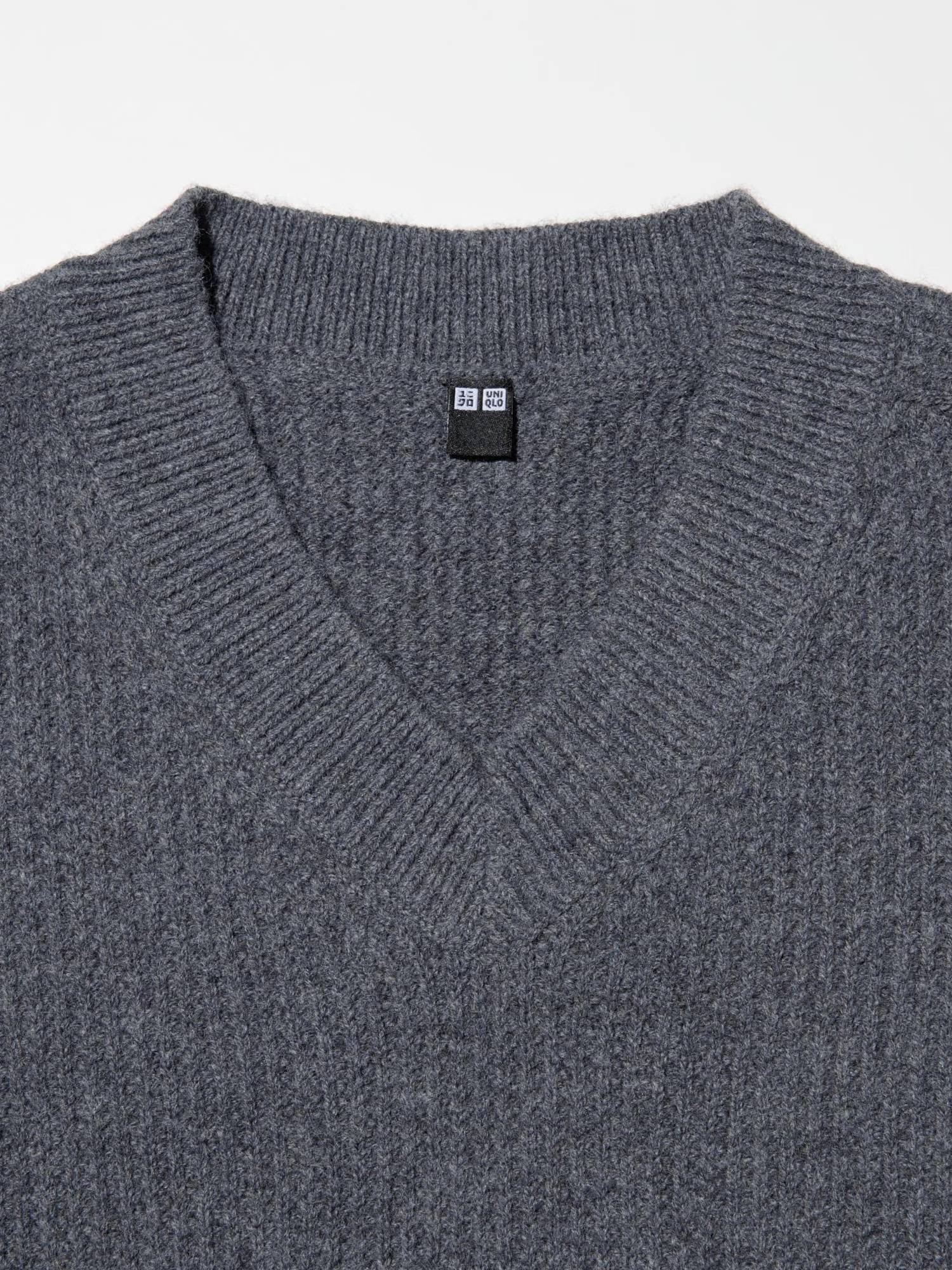 Текстурний 3D-в'язаний светр UNIQLO із безшовної пряжі Soufflé 1159856179 — фото 7
