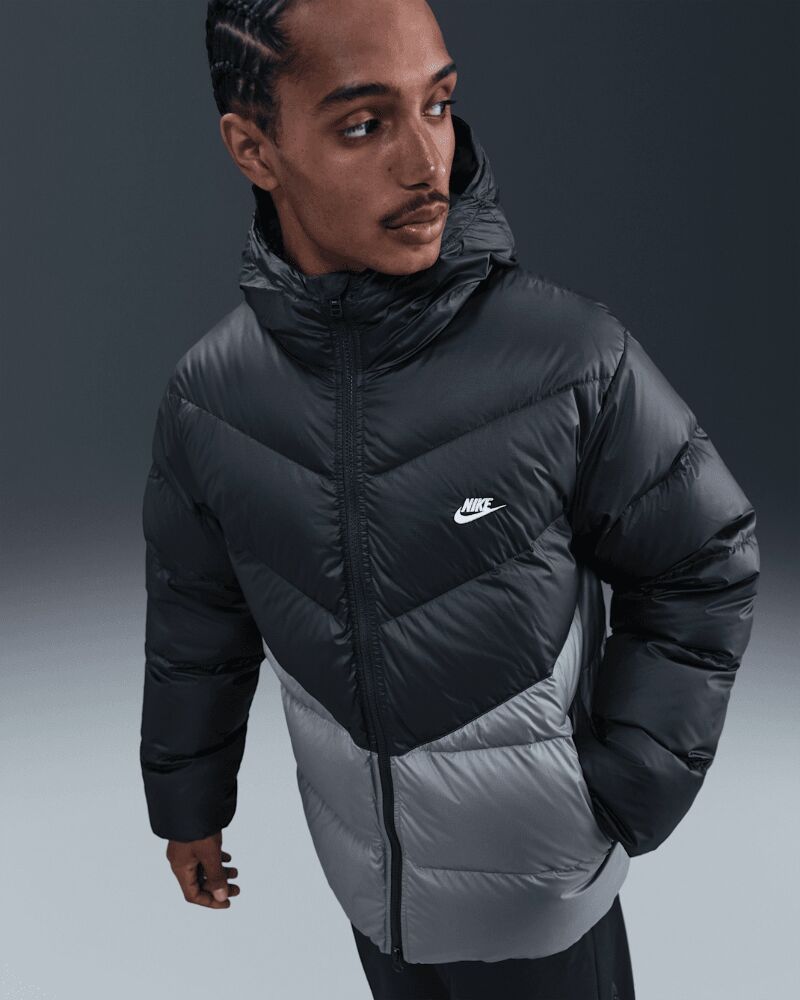 Пуховик мужской Nike Nk Windrunner Stmnt Dwn Jkt Grey — фото 1