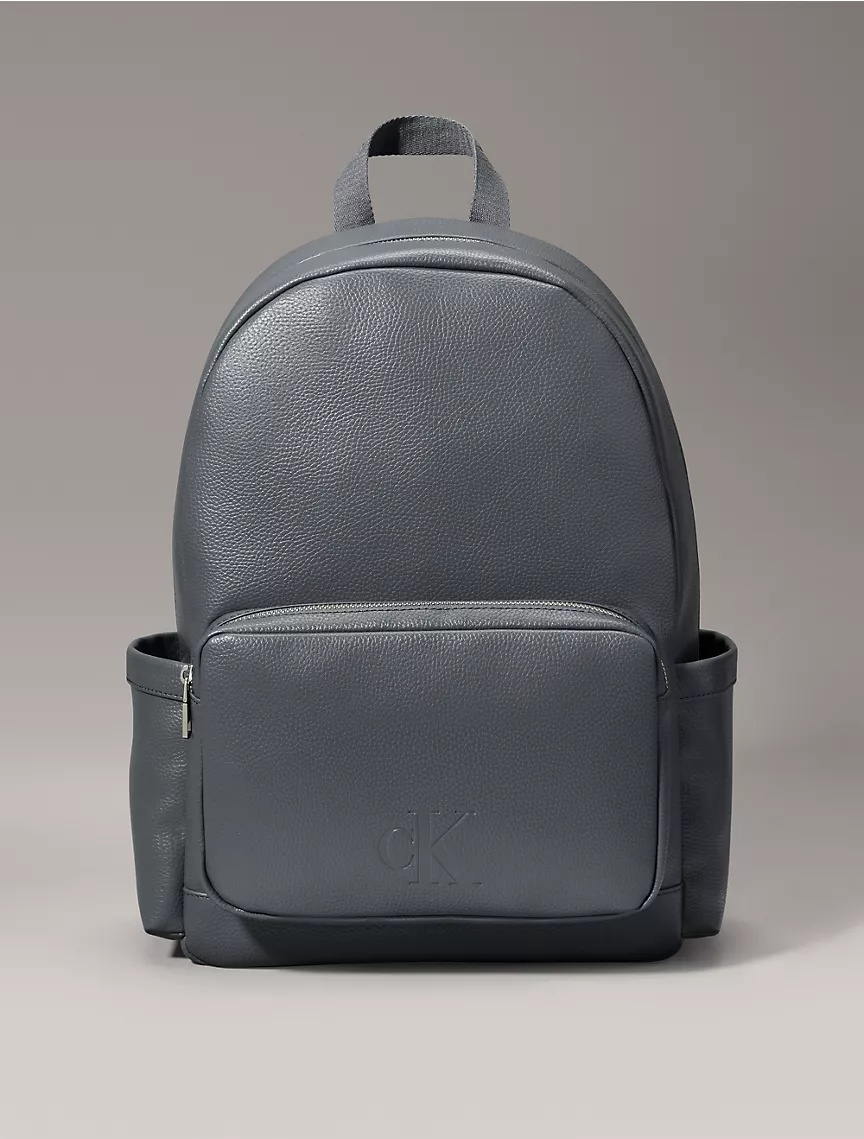 Великий рюкзак з екошкіри Calvin Klein на блискавці 1159805287 (Сірий, One Size) — фото 3